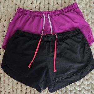 Old Navy Women's Athletic Shorts in Black and Magenta
